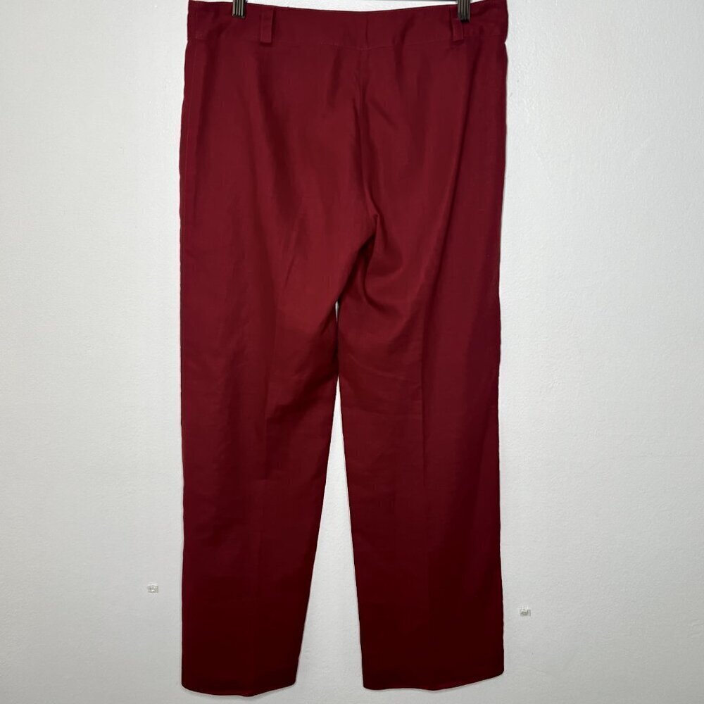 Sasch Women's Cropped Linen Pants Large High Waist Trousers Chino‎ Patriotic - Picture 3 of 9